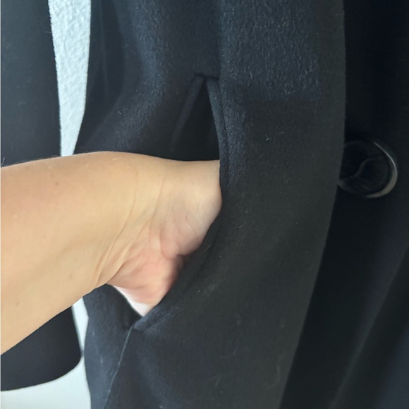 Broadlustre Vintage Black Wool Blend Coat - Picture 4 of 11